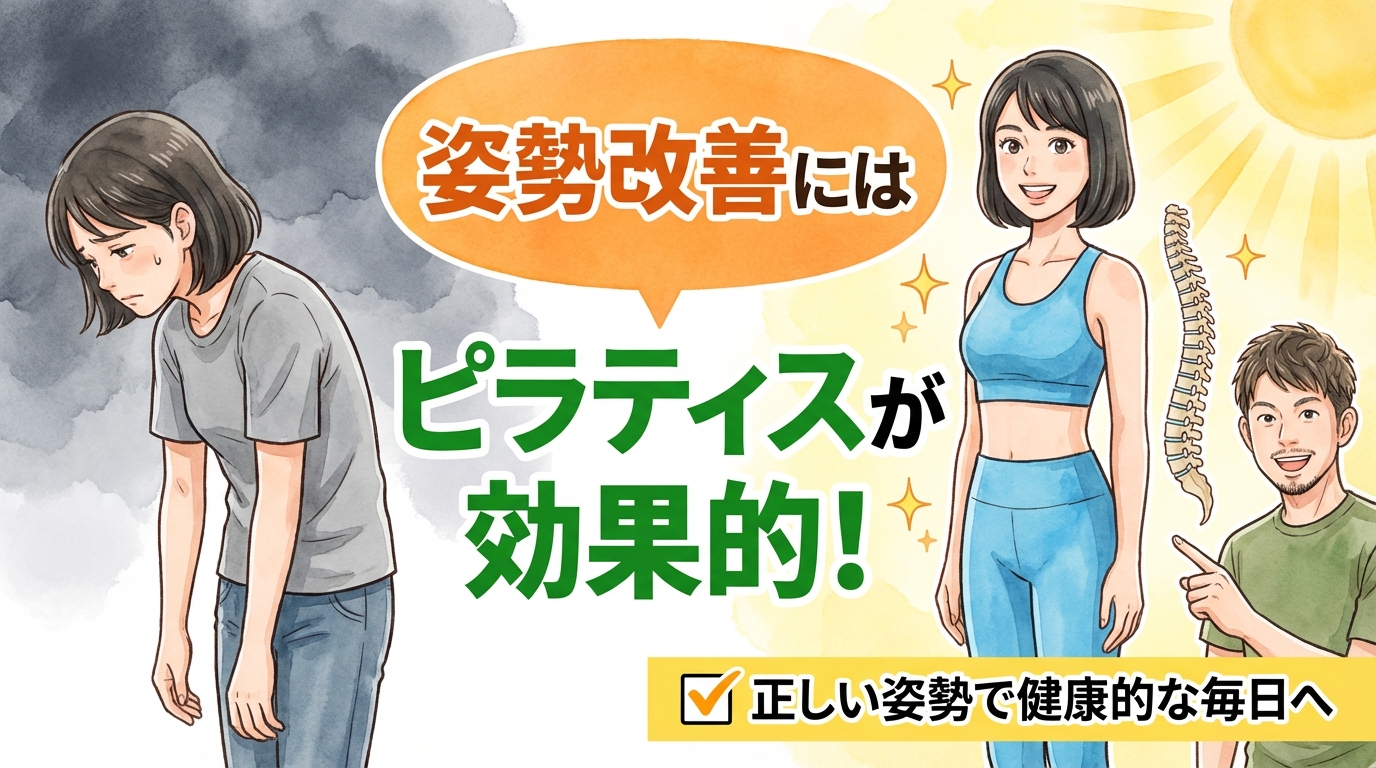 姿勢改善にピラティスがオススメ【漫画】