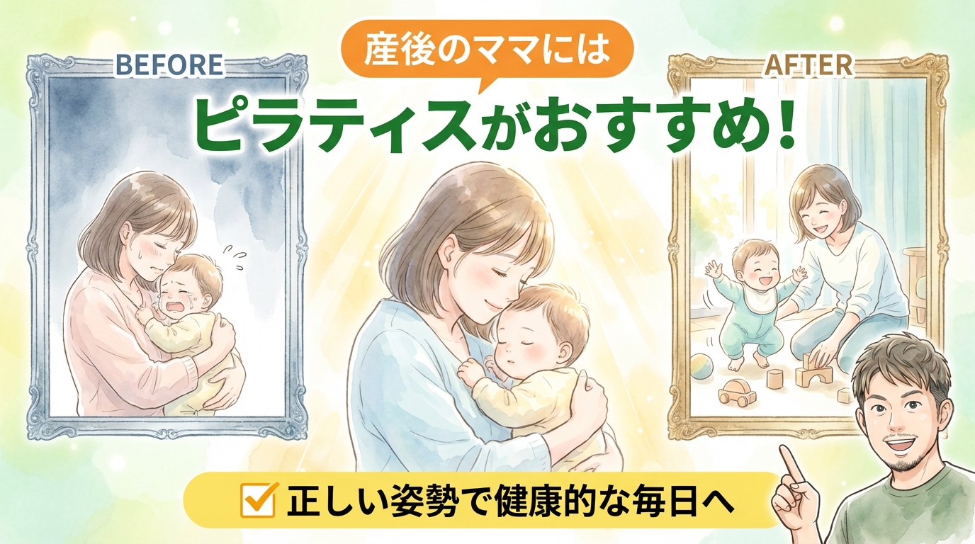 産後ママにピラティス【漫画】