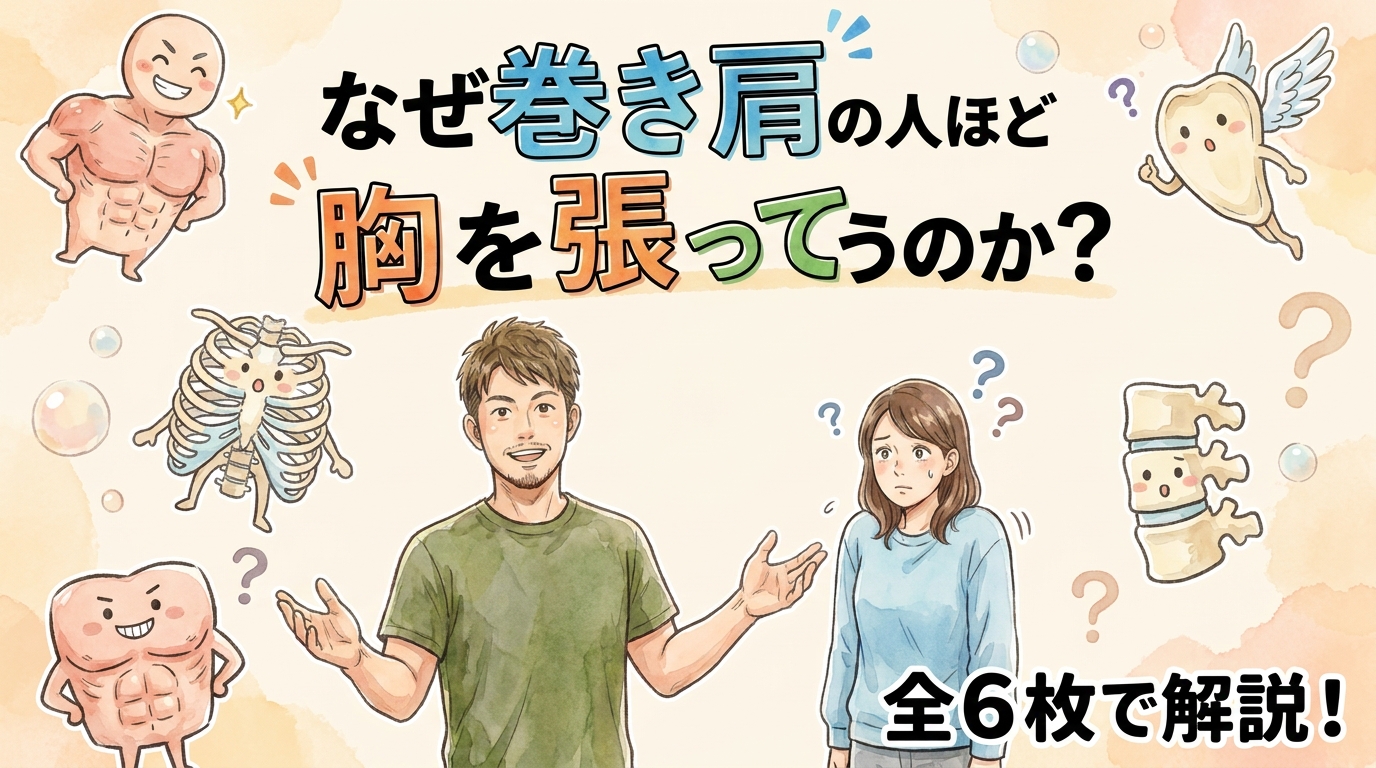 【なぜ巻き肩の人は胸を張るのか⁈】